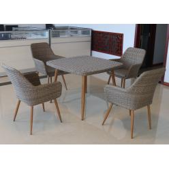 Комплект плетеной мебели T368/Y360B-W65 Light Brown (4+1)