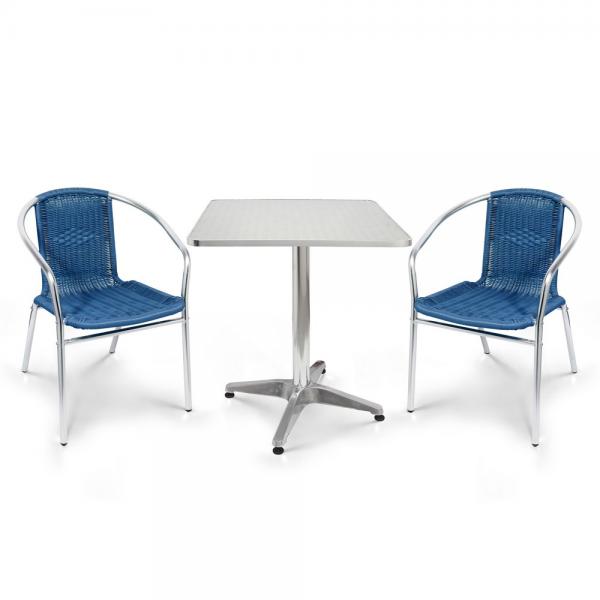 Комплект мебели для летнего кафе  LFT-3199E/T3125-60x60 Blue (2+1)
