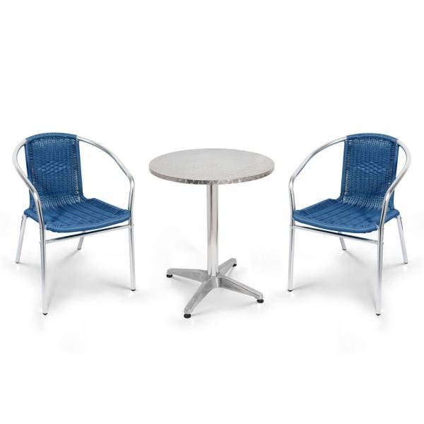 Комплект мебели для летнего кафе LFT-3199E/T3127-D60 Blue (2+1)