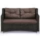 Плетеный диван из искусственного ротанга S51A-W53 Brown
