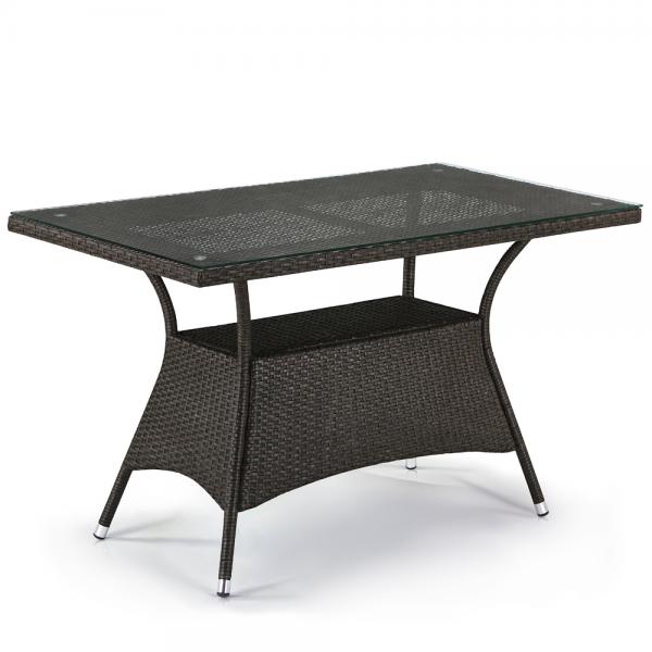 Плетеный стол из искусственного ротанга T198D-W53-130x70 Brown