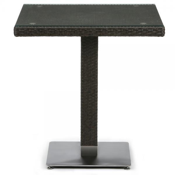 Плетеный стол из искусственного ротанга T605SWT-W53-70x70 Brown