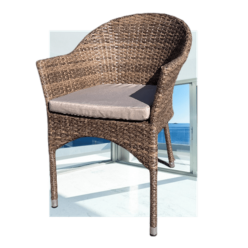 Плетеное кресло AFM-353CL Beige + подушка