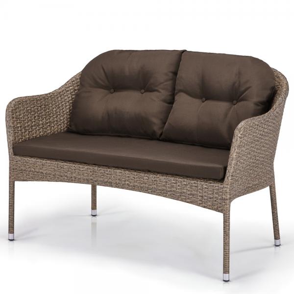 Плетеный диван из искусственного ротанга S54B-W56 Light brown