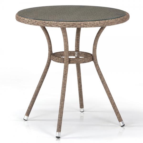 Плетеный стол из искусственного ротанга T282ANT-W56-D72 Light Brown